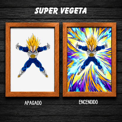Aura Saiyan LED - Cuadro Luminoso con Efecto Transformación