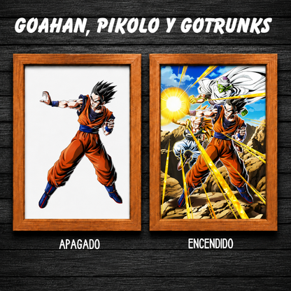 Aura Saiyan LED - Cuadro Luminoso con Efecto Transformación